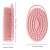 Cepillo Exfoliante De Silicona Para Ducha Con Cuerda Color Rosa