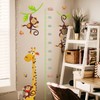 SFr Growth Record Height Chart Sticker - Giraffe Monkey 2ea