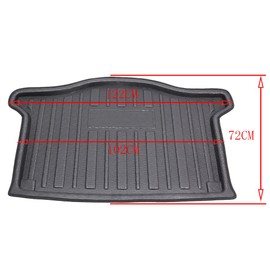 Mallofusa Cargo Liner Rear Cargo Tray Trunk Floor Mat Compatible for Honda Fit Jazz Hatchback GK5 2014 2015 2016 2017 Black