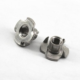 30Pcs M4x8x15 Stainless Steel Four Pronged Tee T Nuts Woodworking Furniture Use