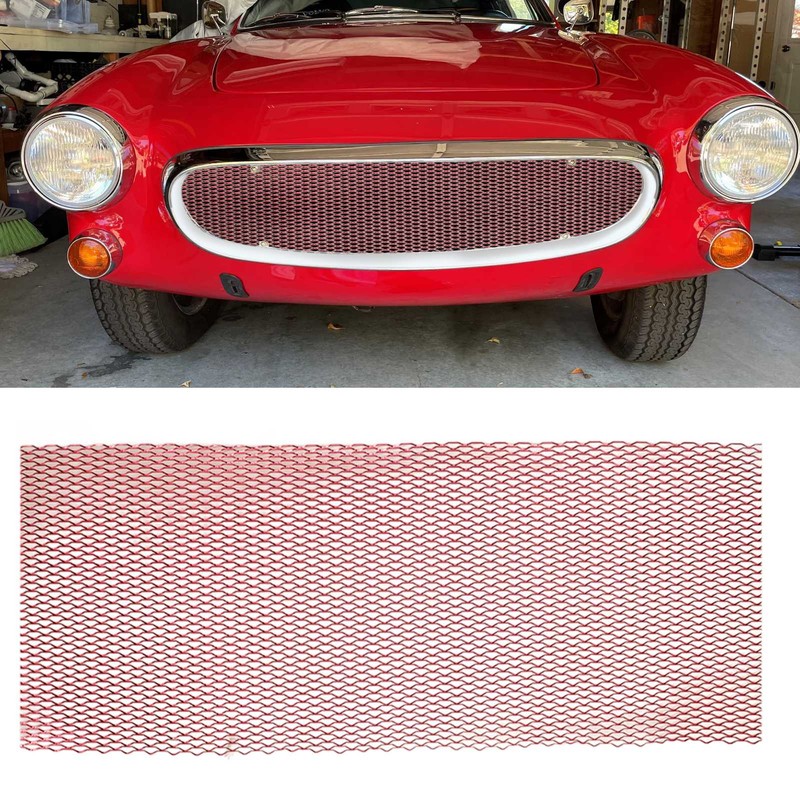 Car Front Center Grid Grille Rhombic Mesh Stable Structure Aluminum