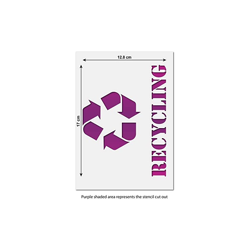 Recycling Sign Stencil - Recycle Symbol Stencil Temlate - 17
