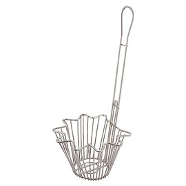 Winco TB-20 Taco Salad Bowl Fry Basket, Round, 18" Hdl TB-20-Round, Chrome, Medium