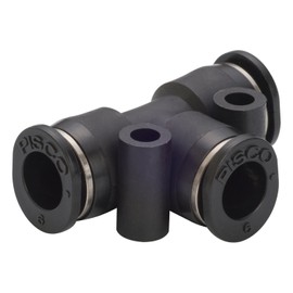 Nippon Pisco Small One-Touch Fitting (Tube Fitting Mini), Union Tee, Applicable Tube Size: 0.2 inches (6 mm), PE6M