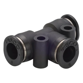 Nippon Pisco Small One-Touch Fitting (Tube Fitting Mini), Union Tee, Applicable Tube Size: 0.2 inches (6 mm), PE6M