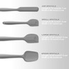 Juego de 4 espátulas de silicona flexibles, resistentes al calor,