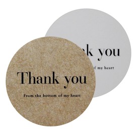 BAY LETTERPRESS Thank You Stickers, 51 Sheets, Wrapping, Diameter 1.2 inches (31 mm), Craft