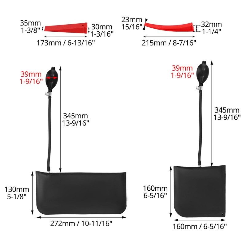 QWORK® 4 x Mounting Cushions, Air Cushion Lifter, Air Pump