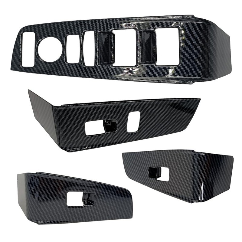 SIIMOO Carbon Fiber Style Window Lift Switch Panel Cover Trim