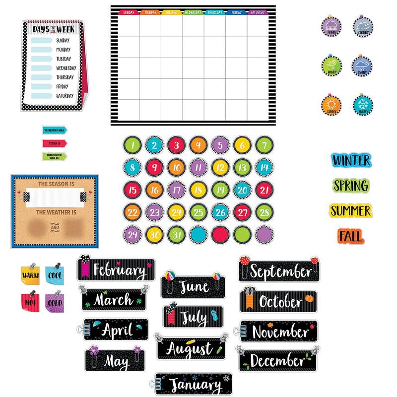 Creative Teaching Press Bold & Bright Calendar Set, CTP Bulletin