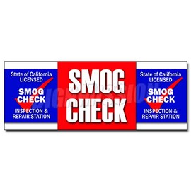 36" SMOG Check Decal Sticker auto Automotive Pollution car Inspection
