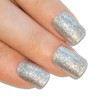 False Nails Bling Art Silver Gel French Squoval 24 Fake