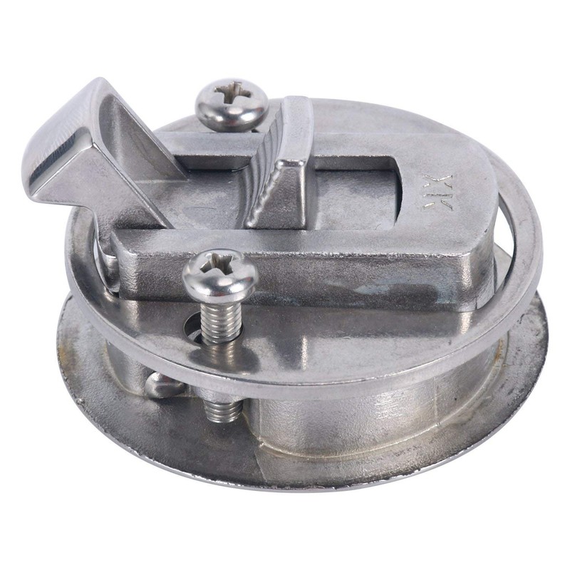 Amarine Made 2" Flush Pull Slam Latch Stainless Steel Round