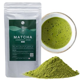 Asayu Japan Matcha Powder - Ceremonial Grade Green Tea, Shizuoka Source, Made in Japan (Pouch - 100g)