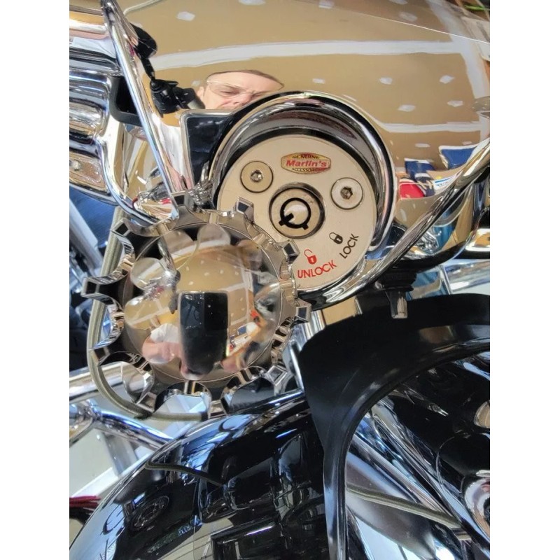 Marlin's Genuine Accessories Fork Lock Key Cover 4 ALL Harley