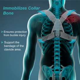 Tynor Clavicle Brace with Buckle, Grey, XL, 1 Unit