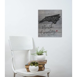 Kindred Hearts 12"x13.5" North Carolina State Slogan Pallet Board Wall Art
