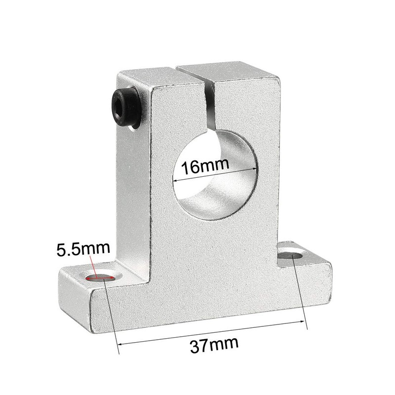 sourcing map 4PCS SK16 Aluminum Linear Motion Rail Clamping Rod