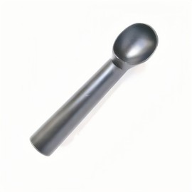 Fruit Gusher Ice Cream Scoop Black Stainless Steel Non-Stick Mashed Potato Scoop with Cooling Handle Ice Cream Spoon Ergonomic Design Ice Cream Disher Ice Cream Ball (Silver)