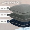 Blau Marité Decorative Velvet Throw Pillow Covers with Trim. Soft