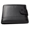Equilibrium Stitch Line Mens Black Leather Wallet 339160