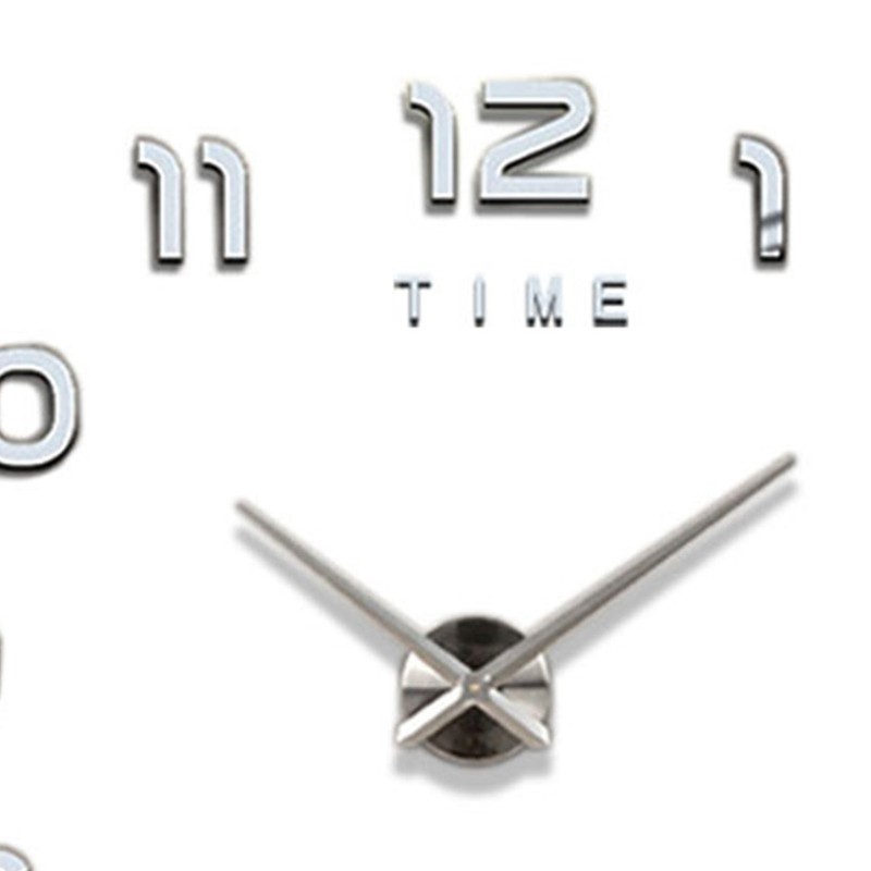 3D Number Large Wall Clock Silent Simple Fashionable Decorative Numeral