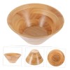 SHOWERORO Large Wooden Salad Bowl Mix Serve Cone Shape Kitchen