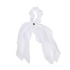 Chiffon Scrunchie with Tails Hair ties - Solid White Hair