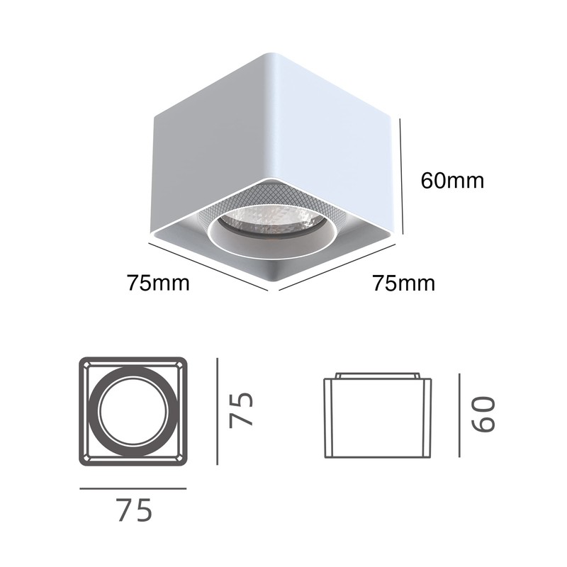 FOOC LED Surface Mounted Light Flat with Large Light Surface