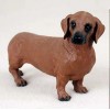 DACHSHUND (RED) DOG Figurine Statue Hand Painted Resin Gift Pet Lovers Tan