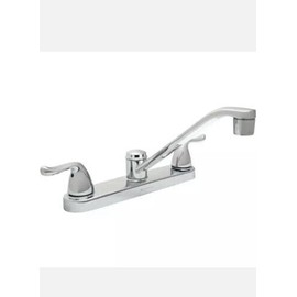 Glacier Bay Constructor 2-Handle Standard Kitchen Faucet in Chrome