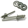 Stainless Steel Domed Pop Rivet Fastener Assortment Kit with Backing