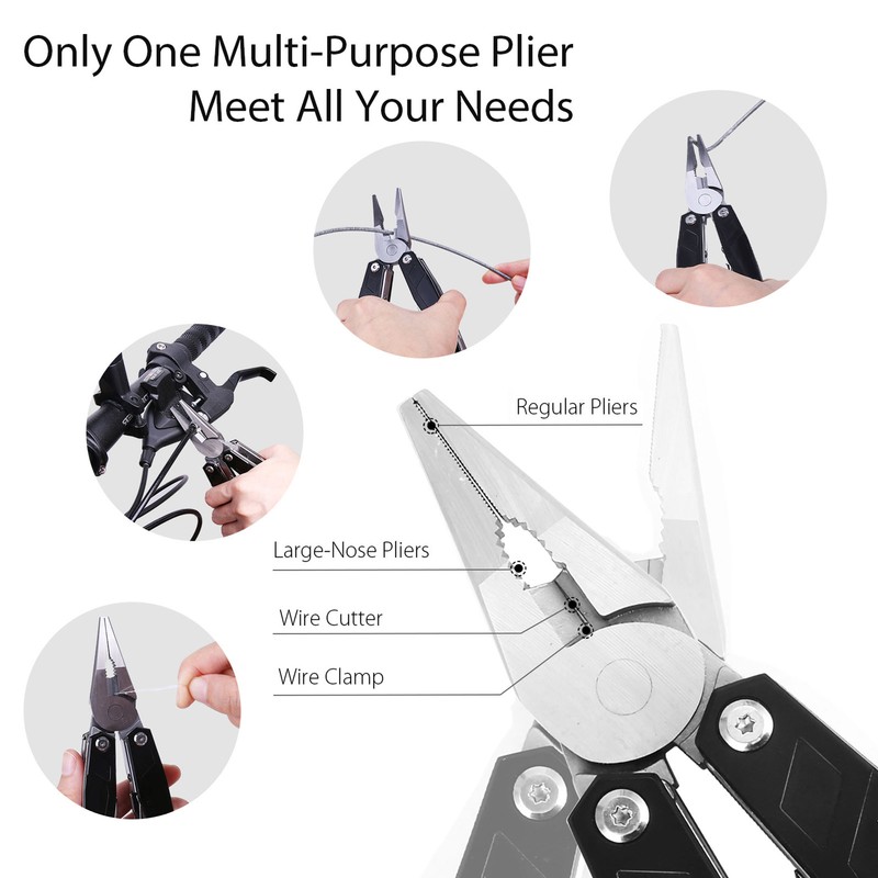 Multifunctional Tool Pliers Combined Military knife With Replaceable Screw Head