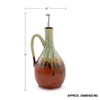 American Made Artisan Stoneware Pottery Wide Body Oil Cruet Bottle