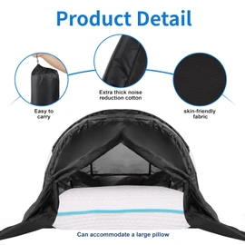 Indoor Blackout Tent with Noise Reduction for Restful Sleep Portable Solution for Light Blocking and Noise Reduction Earplugs and Earmuffs Alternatives Sleep Improvement