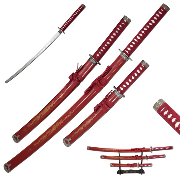 Snake Eye Tactical Two Tone Dragon Design 3 Piece Samurai