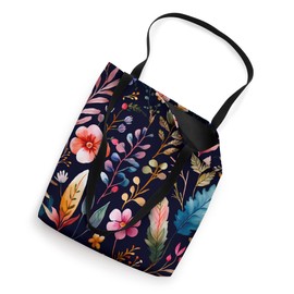 Minimalist Flowers Botanical Floral Illustration Art Tote Bag