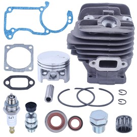 Adefol Cylinder Piston Kit for Stihl 026 MS260 Series Chainsaw, Nikasil 44.7mm Cylinder Kit + Piston + Gaskets + Oil Seals + Spark Plug + Decompression Valve Spare Parts Kit 16 in 1# 1121 020 1217