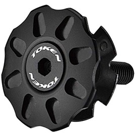 Token Products 1 1/8-Inch CNC Alloy Headset Cap set with Star Nut, Black