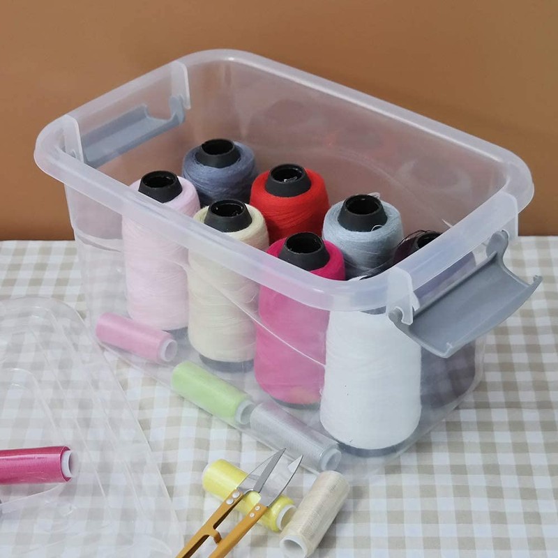 Readsky 5 L Clear Plastic Latch Box with Lids and