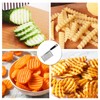 Litoexpe Crinkle Cutter/Wavy Knife for Any Vegetable, Wavy Chopper Great