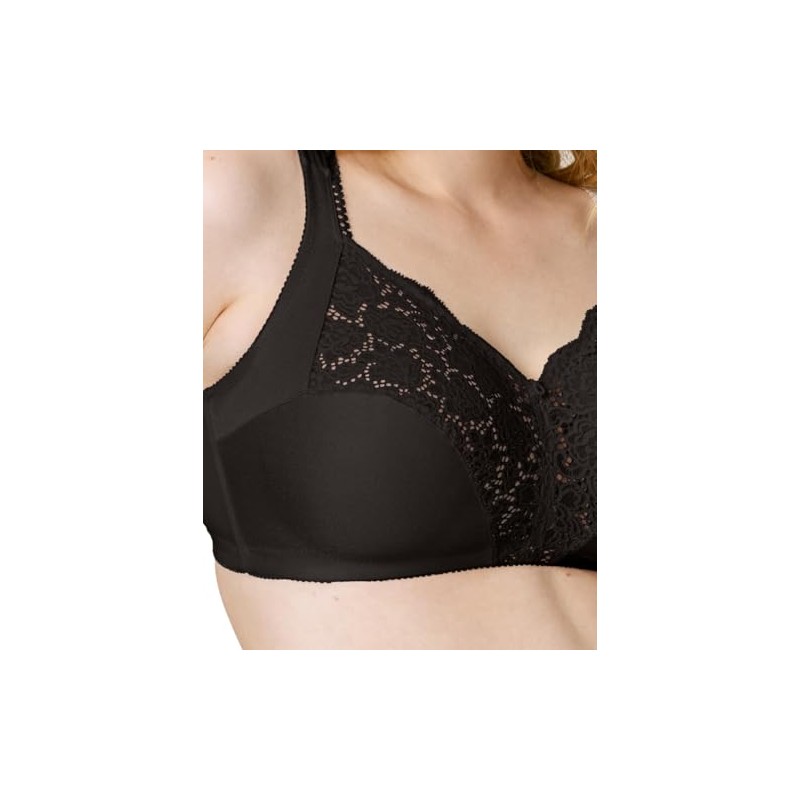 Wonderbra Full Support, Cushioned Strap Wire-free Bra, Black, 38dd