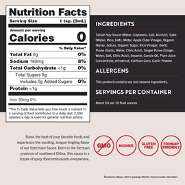 San-J - Spicy Gluten Free Szechuan Sauce - Non-GMO - 64 oz. Container