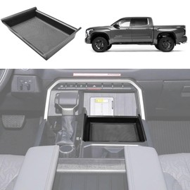 RUNROAD Lower Center Console Organizer Compatible with Toyota Tundra 2022 2023 2024 2025 2026 Accessories, Fit 2025 Tundra SR SR5 Limited TRD PRO Armrest Secondary Storage Tray (Lower Console)