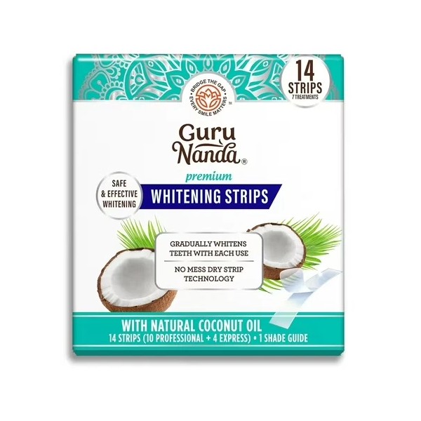 Unbranded GuruNanda Teeth Whitening Strips - At Home Kit -
