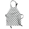 Lunarable Whale Apron, Nautical Themed Repeating Pattern with Mammal Fish