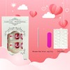 Valentines Press on Nails Short Square Fake Nails With Love