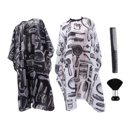 WOONEKY 4pcs Barber Cape Smock Set Hair Cutting Cape for Men Women Salon Smock Hairdressing Gown Barbershop Hair Dressing