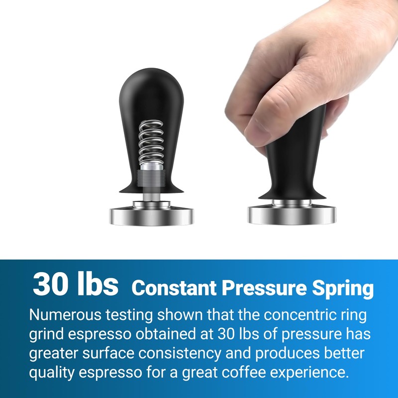 51mm Espresso Tamper Barista Calibrated Coffee Tampers with 30lbs Spring