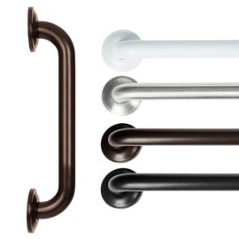 Vive Grab Bar for Showers - Bathroom Antislip Handrail for Seniors, Elderly Assistance Product, Heavy Duty Shower Handles, Handicap Grab Bars, Stainless Steel, Multipurpose, 440 lbs (Dark Bronze)